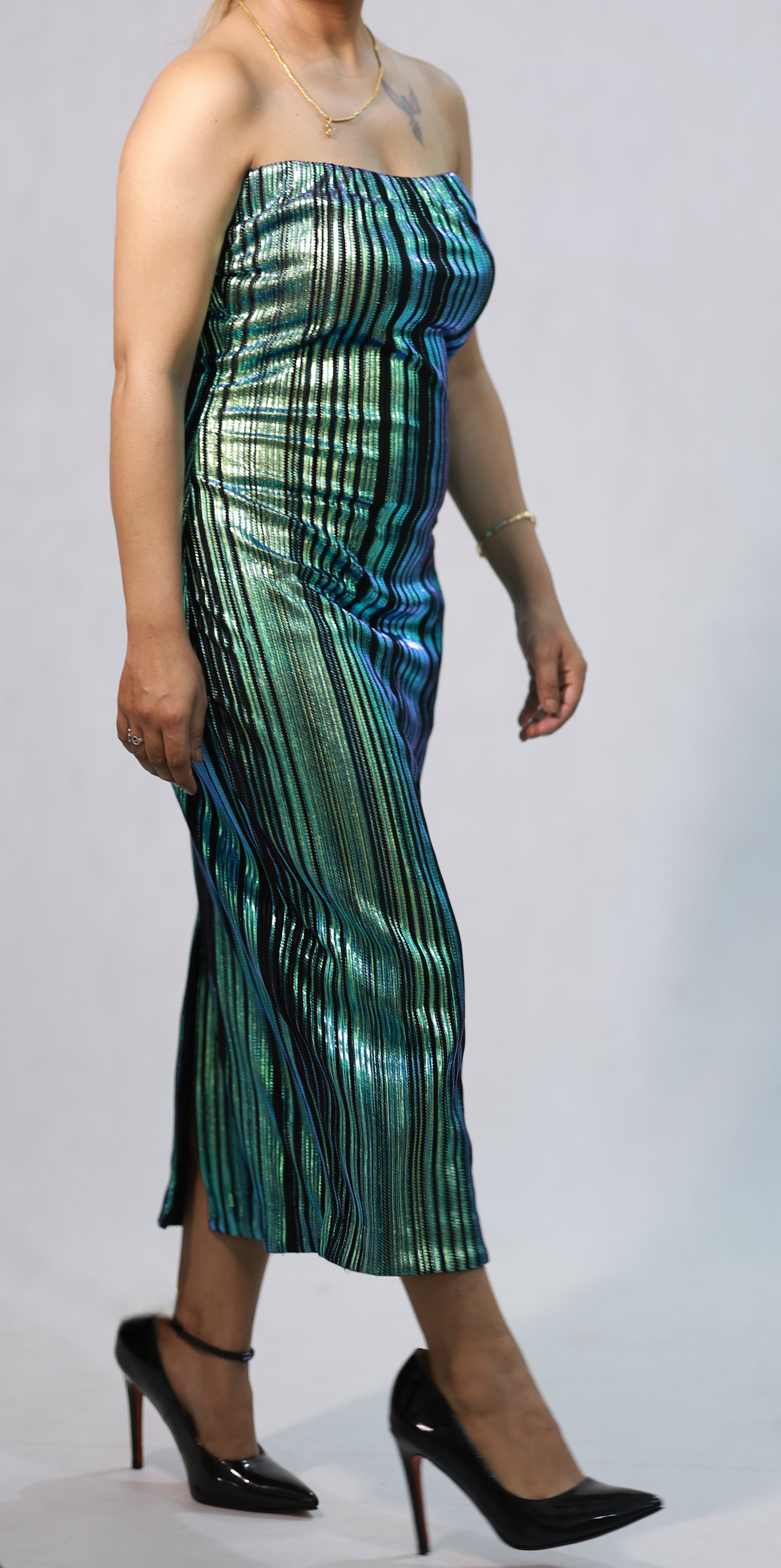 FOIL TUBE DRESS
